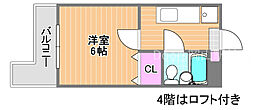 ジュネス南方 4階/-