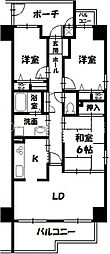 サーパス西古松1 3LDKの間取図画像