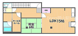 メゾンFUJI 1LDKの間取図画像