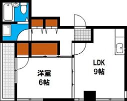 (株)池田ビル 1LDKの間取図画像