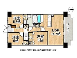 アンビエント枚方公園 3LDKの間取図画像