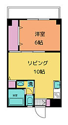 蕪木ビル 1LDKの間取図画像