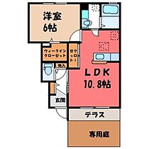 カーサ フォレスト C  ｜ 茨城県結城市大字結城（賃貸アパート1LDK・1階・41.74㎡） その2