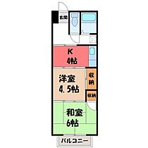 グリーンハイツ羽川  ｜ 栃木県小山市大字羽川（賃貸アパート2K・2階・36.43㎡） その2