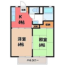 リバーサイドハイツ  ｜ 栃木県栃木市城内町2丁目（賃貸アパート2K・2階・35.91㎡） その2