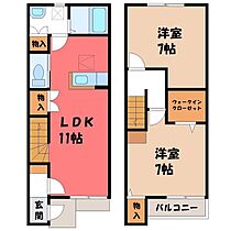 コートテラス C  ｜ 栃木県栃木市大平町富田（賃貸テラスハウス2LDK・2階・60.60㎡） その2