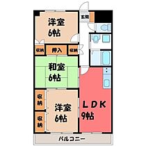 メゾングリーンモール I  ｜ 栃木県小山市城北5丁目（賃貸マンション3LDK・6階・68.25㎡） その2