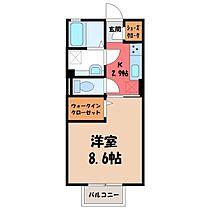 カーサ ルデルソ  ｜ 栃木県下野市川中子（賃貸アパート1K・2階・30.27㎡） その2