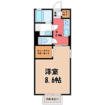 クワトロ ヤナギノ A  ｜ 茨城県結城市新福寺6丁目（賃貸アパート1R・2階・30.27㎡） その2