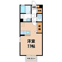 ブルックタウン A  ｜ 茨城県筑西市小川（賃貸アパート1R・2階・30.27㎡） その2