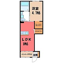 ラリュール I  ｜ 栃木県栃木市平井町（賃貸アパート1LDK・1階・31.98㎡） その2