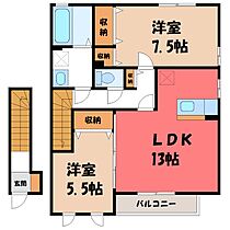 ウィット  ｜ 茨城県筑西市下中山（賃貸アパート2LDK・2階・67.41㎡） その2