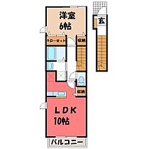 クレメント A  ｜ 茨城県筑西市下中山（賃貸アパート1LDK・2階・42.80㎡） その2