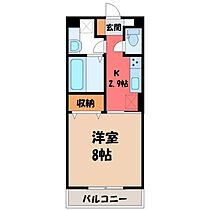 清風館 住宅  ｜ 栃木県小山市西城南3丁目（賃貸アパート1K・3階・30.14㎡） その2