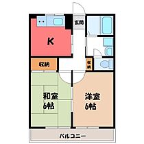 望月サンハイツ  ｜ 栃木県小山市東城南1丁目（賃貸アパート2K・1階・39.75㎡） その2