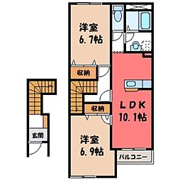 ルピナス彩 2LDKの間取図画像