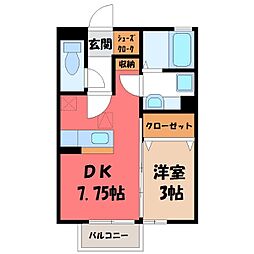 オリゾン 1DKの間取図画像