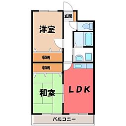 メゾン・グリーンモール2 2LDKの間取図画像