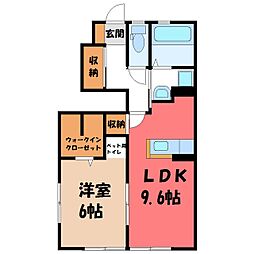 アルカディア 1LDKの間取図画像