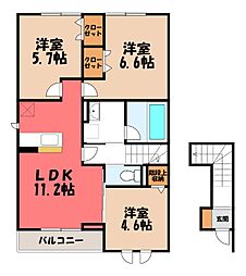 Dブルー・東城南 3LDKの間取図画像