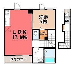 JR東北本線 自治医大駅 徒歩17分 2階/-