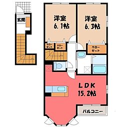 JR水戸線 下館駅 徒歩19分 2階/-