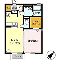 宝珠　B  ｜ 愛知県豊橋市下五井町捨田（賃貸アパート1LDK・2階・40.29㎡） その2