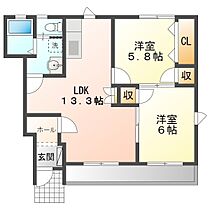 セントレアハイツナカムラ  ｜ 愛知県豊橋市森岡町（賃貸アパート2LDK・1階・53.86㎡） その2