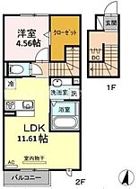 ルーチェ　B  ｜ 愛知県豊橋市小向町字北小向（賃貸アパート1LDK・2階・48.07㎡） その2