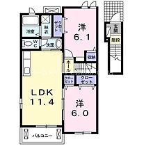 グラン・ジュテ　壱番館  ｜ 愛知県豊橋市東小鷹野3丁目（賃貸アパート2LDK・2階・57.12㎡） その2