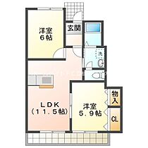 アネシス　Ｅ棟  ｜ 愛知県豊橋市上野町字上ノ山（賃貸アパート2LDK・1階・52.28㎡） その2