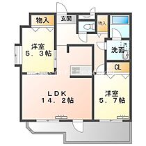 サンフィオーレ中郷  ｜ 愛知県豊橋市中郷町（賃貸マンション2LDK・3階・60.84㎡） その2