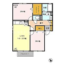 エクセルコート鷹丘　A  ｜ 愛知県豊橋市西小鷹野1丁目（賃貸アパート2LDK・2階・55.44㎡） その2