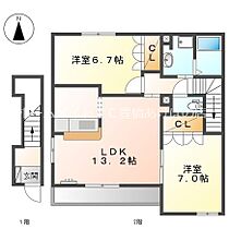 ステラガーデン  ｜ 愛知県豊橋市大清水町字大清水（賃貸アパート2LDK・2階・63.88㎡） その2