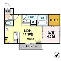 アメニティ橋口  ｜ 愛知県豊橋市下地町字橋口（賃貸アパート1LDK・2階・41.01㎡） その2