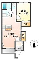 ヒールコートGOTO  ｜ 愛知県豊橋市大岩町字荒古（賃貸アパート1LDK・1階・44.52㎡） その2