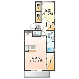 Bell　Silk 1階1LDKの間取り