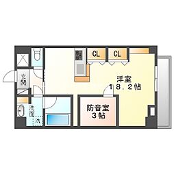 セントフィオーレ松葉 ワンルームの間取図画像