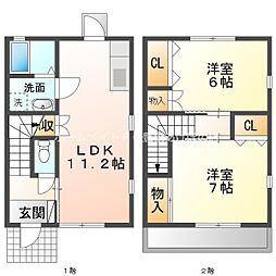 ペリオーディコ 2LDKの間取図画像