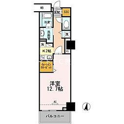 CentralResidence 1Kの間取図画像