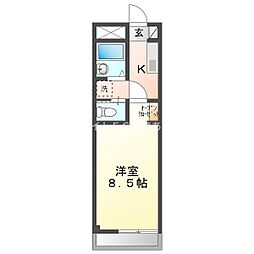 アーバンハイツ石塚 1Kの間取図画像