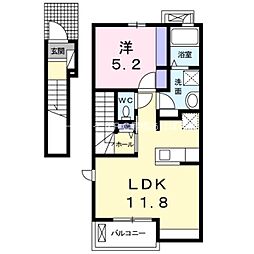 メゾンコリーヌ 1LDKの間取図画像