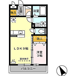カーサ・ドルチェ 1LDKの間取図画像