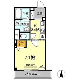 skye 1Kの間取図画像