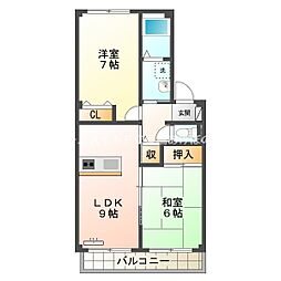 ストーク南牛川 2LDKの間取図画像