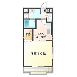 メゾン・サンパティーク 1DKの間取図画像