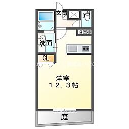 ベルクレスト大岩参番館 ワンルームの間取図画像