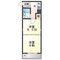 デスティーノ豊橋East 2Kの間取図画像
