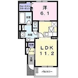 ベル・グレイス 1LDKの間取図画像