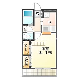ピア・ルーチェ 1Kの間取図画像